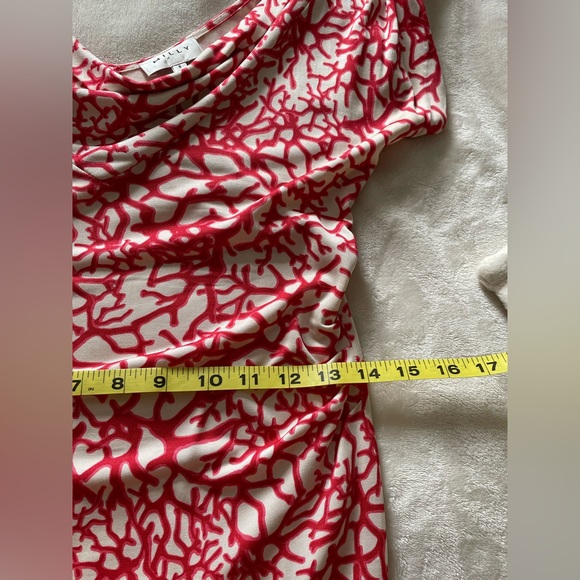 Milly coral print dress size 8 - Picture 9 of 9